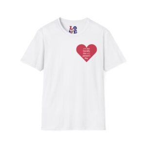 Heart Tic Tac Toe T-Shirt | Small Chest Heart, Back Game Grid